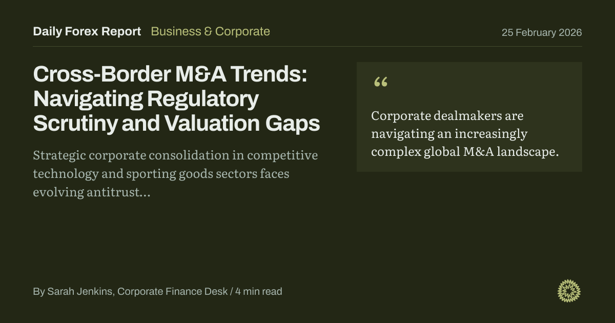 Cross-Border M&A Trends: Navigating Regulatory Scrutiny and Valuation Gaps: Business & Corporate, Daily Forex Report