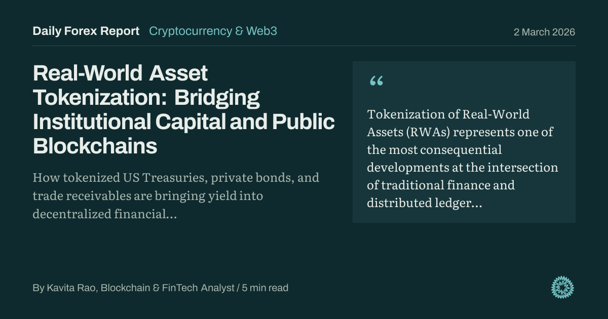 Real-World Asset Tokenization: Bridging Institutional Capital and Public Blockchains: Cryptocurrency & Web3, Daily Forex Report