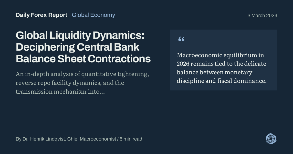 Global Liquidity Dynamics: Deciphering Central Bank Balance Sheet Contractions: Global Economy, Daily Forex Report