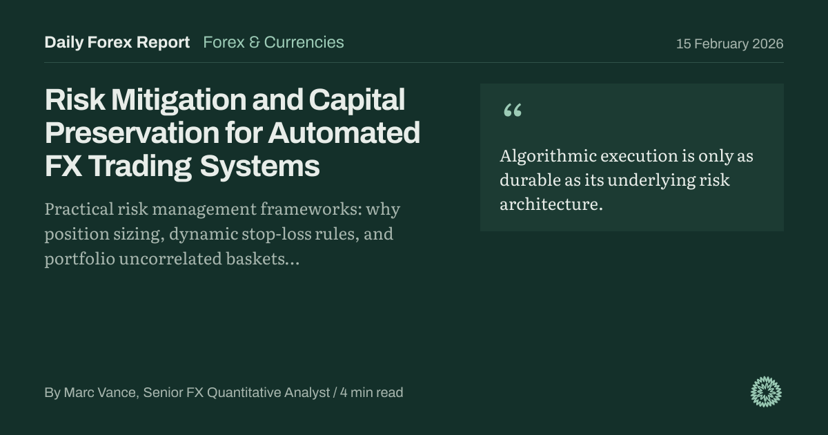 Risk Mitigation and Capital Preservation for Automated FX Trading Systems: Forex & Currencies, Daily Forex Report