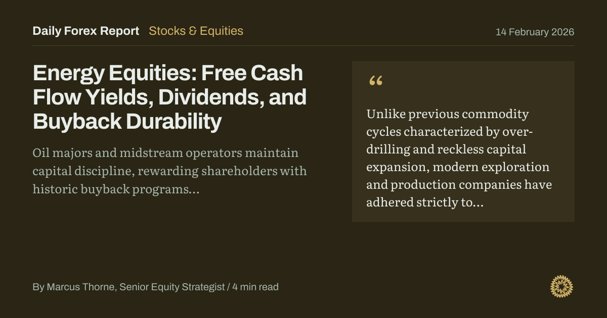 Energy Equities: Free Cash Flow Yields, Dividends, and Buyback Durability: Stocks & Equities, Daily Forex Report