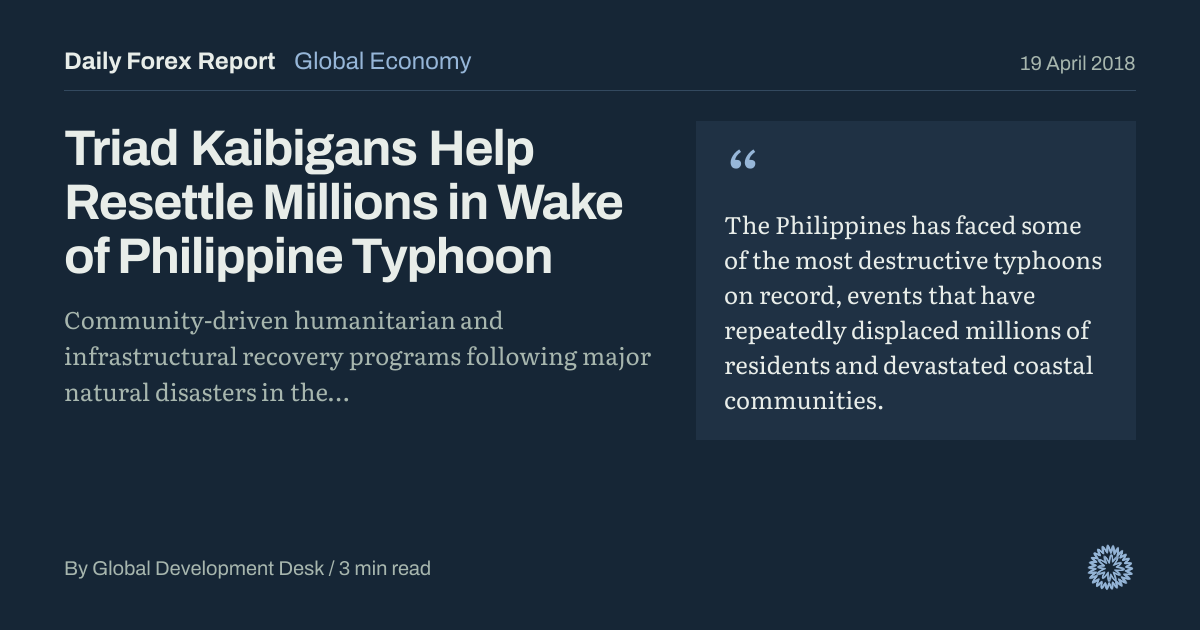 Triad Kaibigans Help Resettle Millions in Wake of Philippine Typhoon: Global Economy, Daily Forex Report